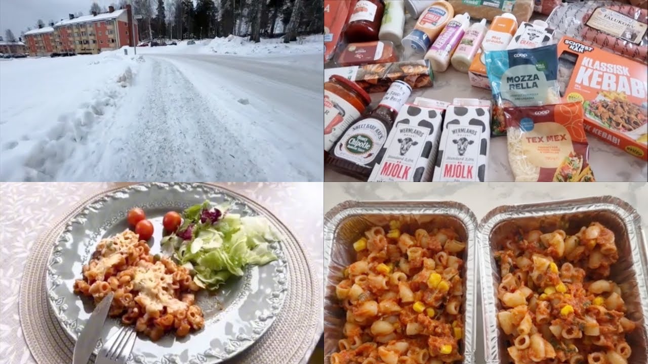 Silent Vlog | Winter Days in Sweden ❄️ Easy Meals, Grocery Shopping & Lunch Boxes
