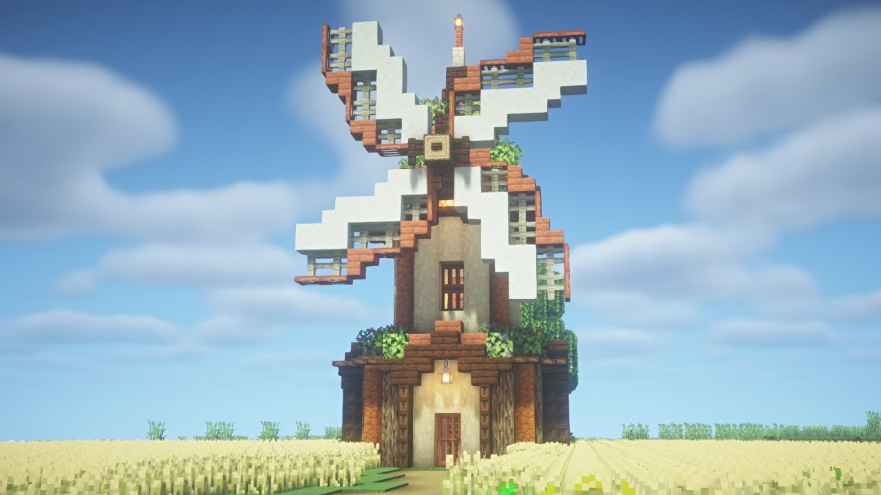 【マインクラフト】風車の作り方【マイクラ建築】
