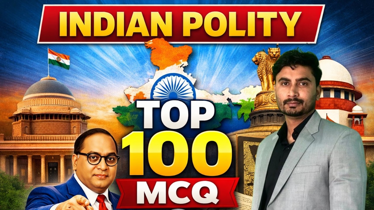 Top 100 Indian Polity & Constitution  MCQ's  || Revision Class || For All Competitive Exam