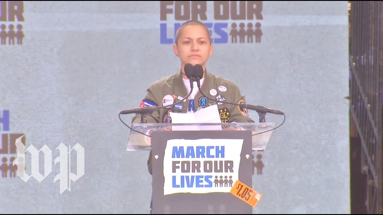 'Six minutes and twenty seconds': Emma Gonzalez delivers speech at Washington march