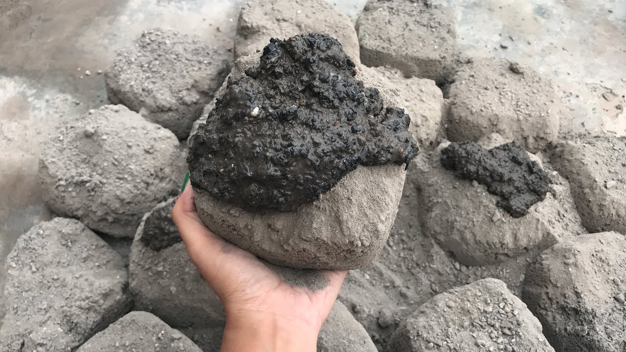 New ||pure black gritty texture dry floor crumbling satisfying sound relaxing video 🔥relaxing video