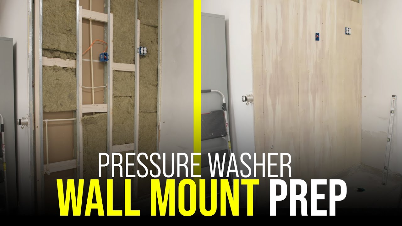 Wall Mounted Pressure Washer Prep & Sound Insulation