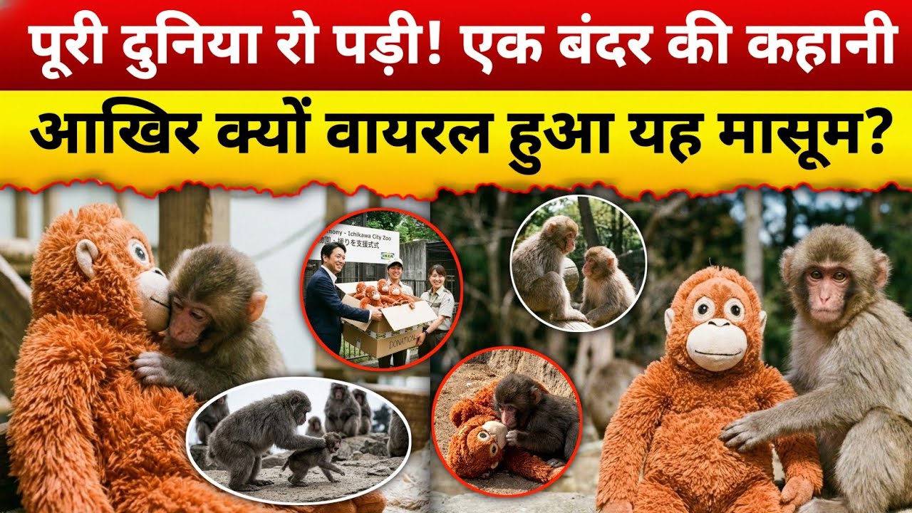माँ ने ठुकराया, तो खिलौना बना मासूम का साथी! Japan Monkey Viral Video.