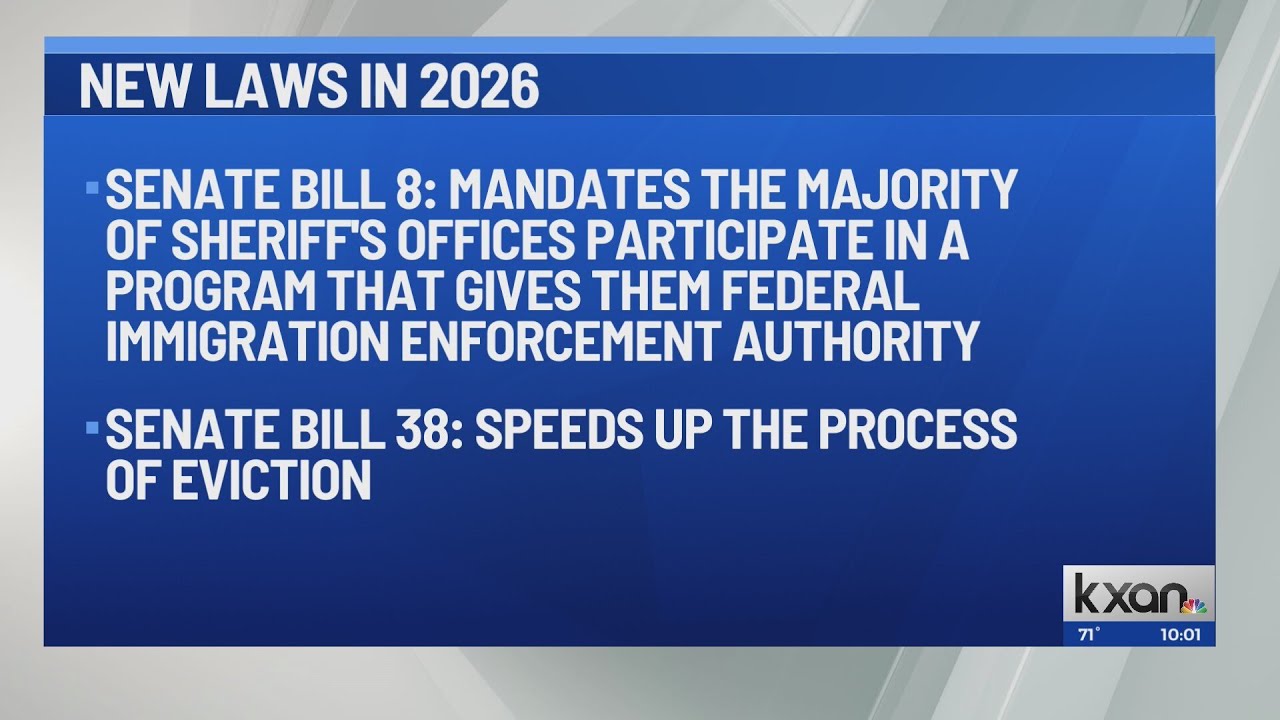 New Texas laws in effect in 2026