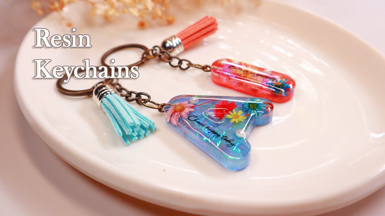 Personalize Epoxy Resin Letter Keychain with Writings | Resin Letter Keychains for Beginners