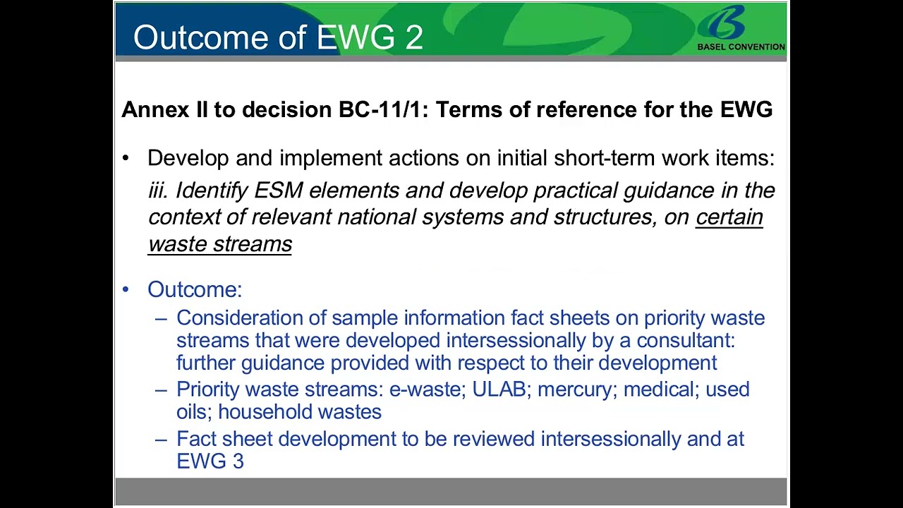 Outcomes of the second meeting of the Expert Working Group on ESM