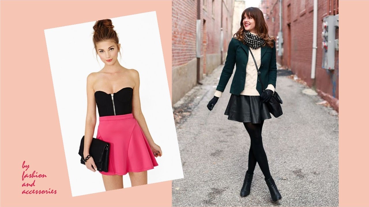 Leather Skater Skirt Outfit