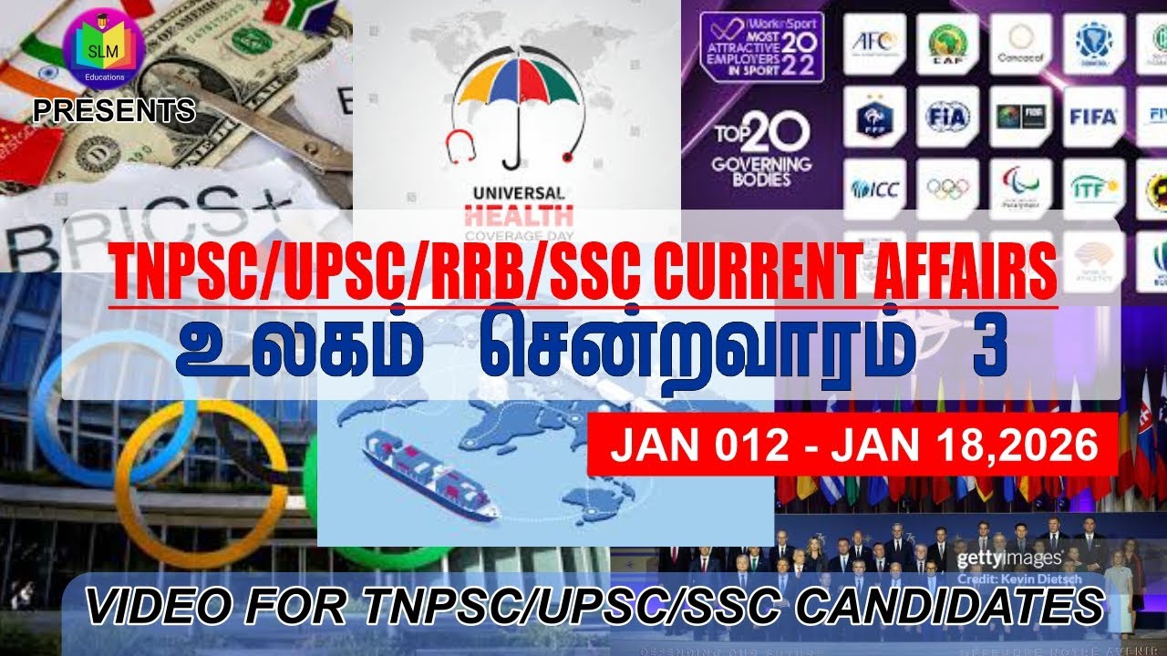 சென்ற வார உலகம் - 3 |TNPSC Group 2 Mains: Weekly Current Affairs Quiz -World 3 |  UPSC | SSC | RRB