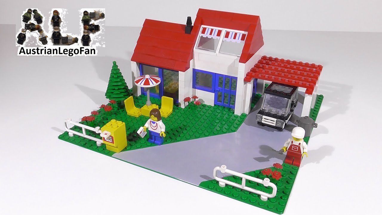 Lego Classic Town 6349 Holiday Villa from 1988 - Lego Speed Build Review