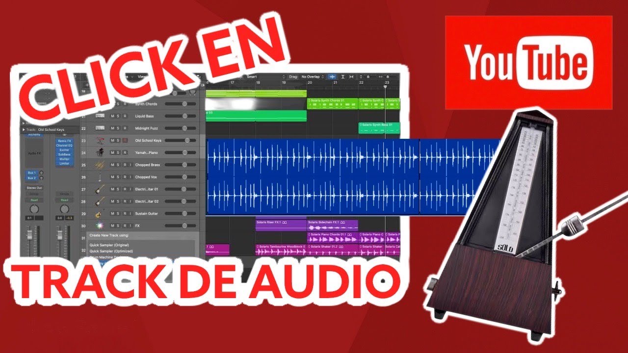 TUTORIAL Como grabar el Click a un track de audio LOGIC PRO X