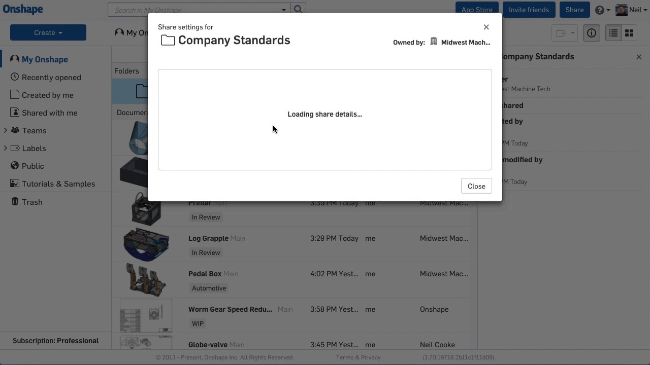 Folders | What's New in Onshape - October 19, 2017