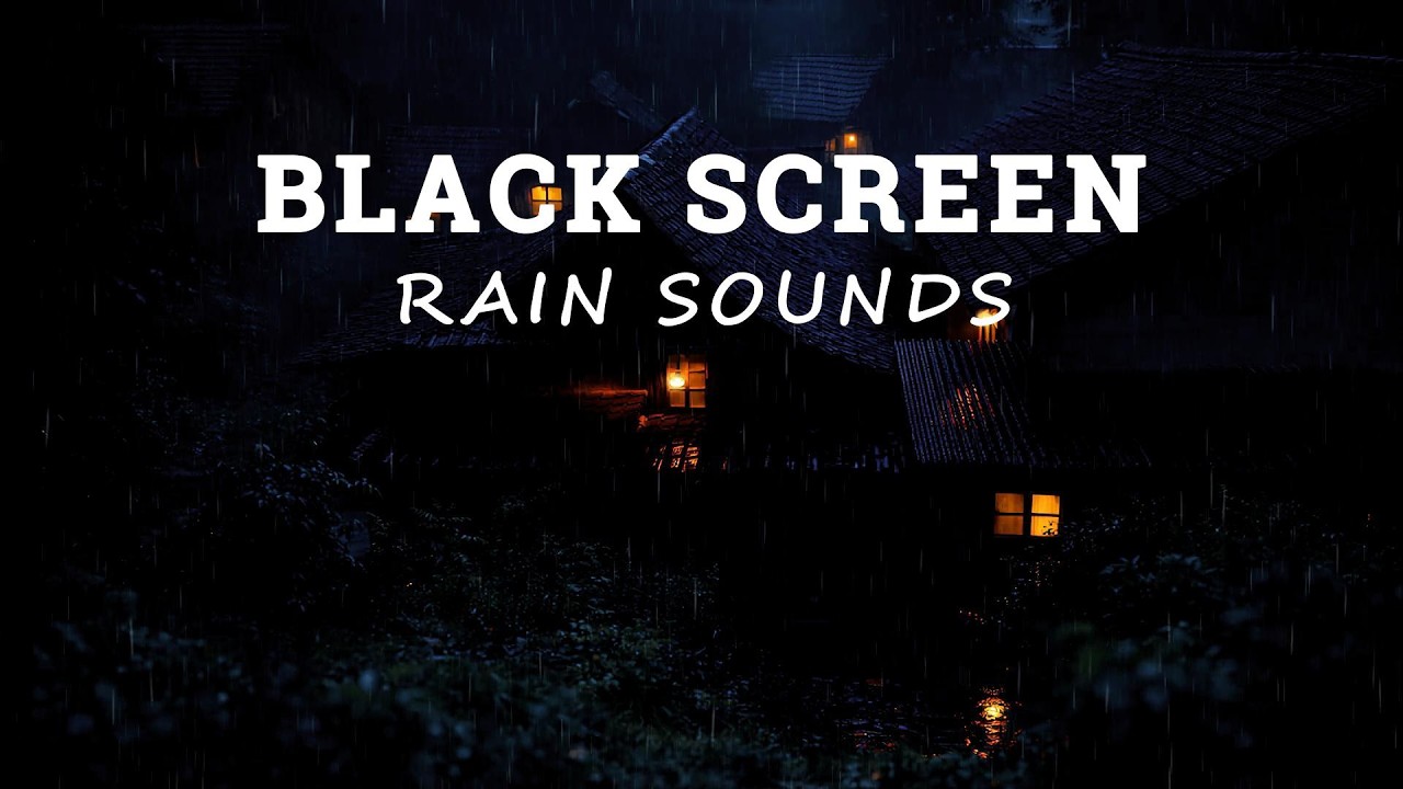 Heavy Rain Sounds for Deep Sleep 🖤 Black Screen Rain All Night
