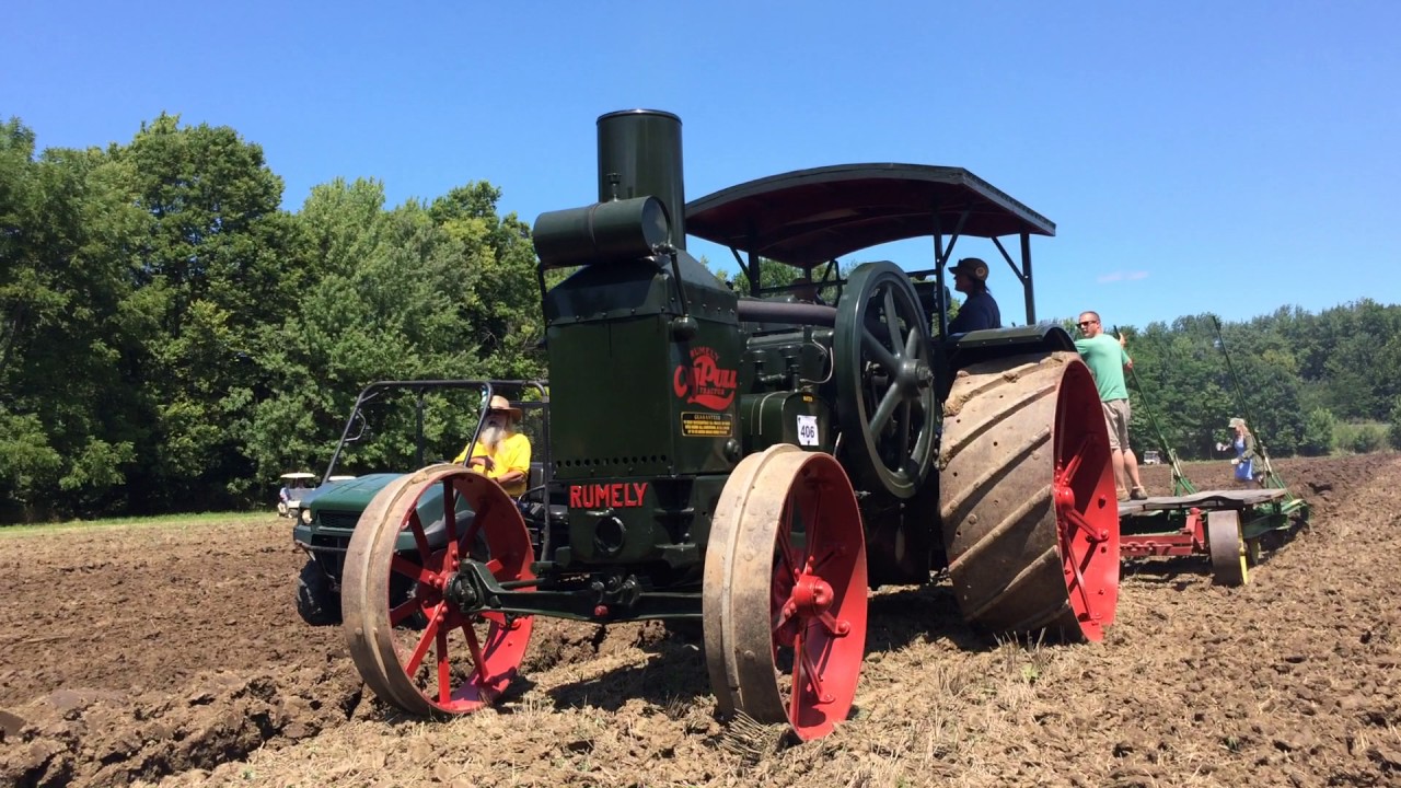 Rumely Oilpull 40-60 Z plowing at 2017 Rushville Indiana tractor show