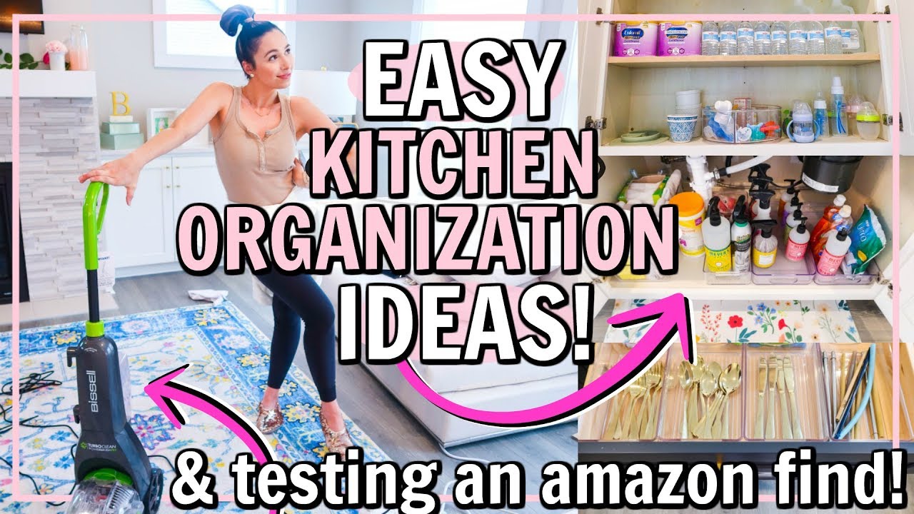 EASY KITCHEN ORGANIZATION IDEAS 2020! CLEAN AND ORGANIZE WITH ME | Alexandra Beuter
