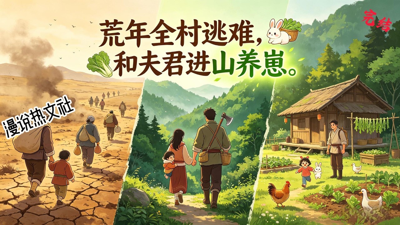 完结《荒年全村逃难，和夫君进山养崽》温浅穿越到古代幸被江亭舟所救，带回了家。转头抱住了救命恩人的胳膊：公子为救我受了重伤，我要替你冲喜！#逃荒#种田#古代言情