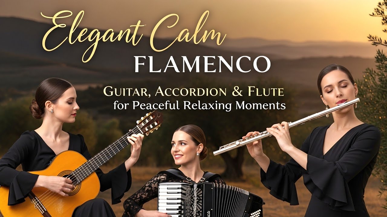 Elegant Calm Flamenco | Guitar, Accordion & Flute for Peaceful Relax Moments