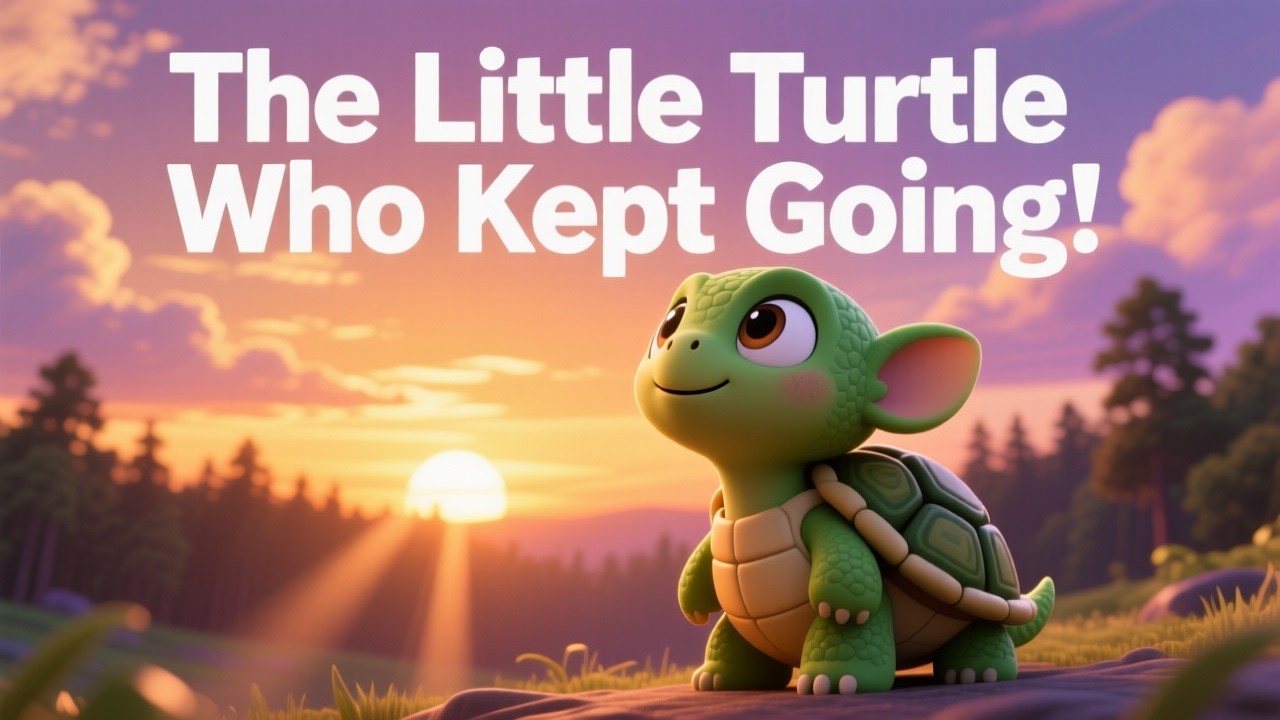The Little Turtle Who Kept Going 🐢 | Inspirational Moral Story for Kids | Never Give Up!