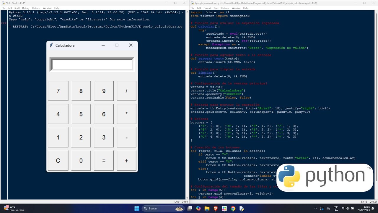 C&oacute;mo Crear una Calculadora con Interfaz Gr&aacute;fica en Python - F&aacute;cil y R&aacute;pido