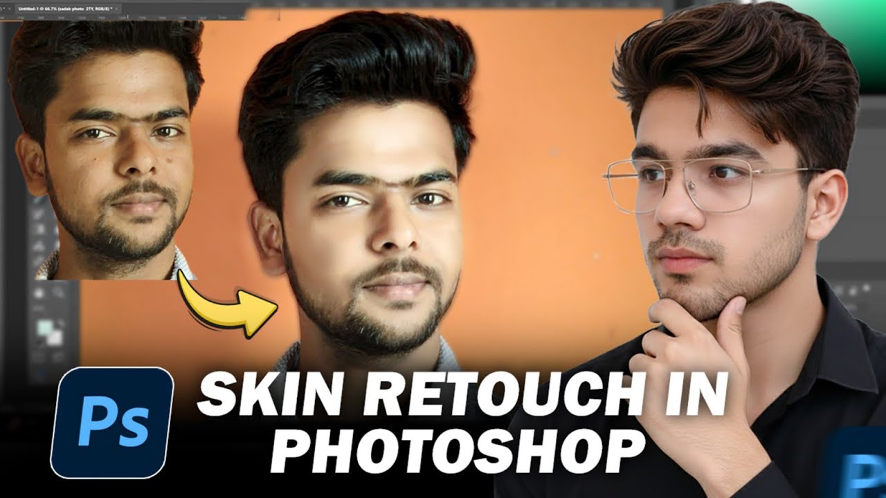 Skin Retouch in Photoshop Tutorial 🔥 Professional Face Retouching & Smooth Skin Editing 