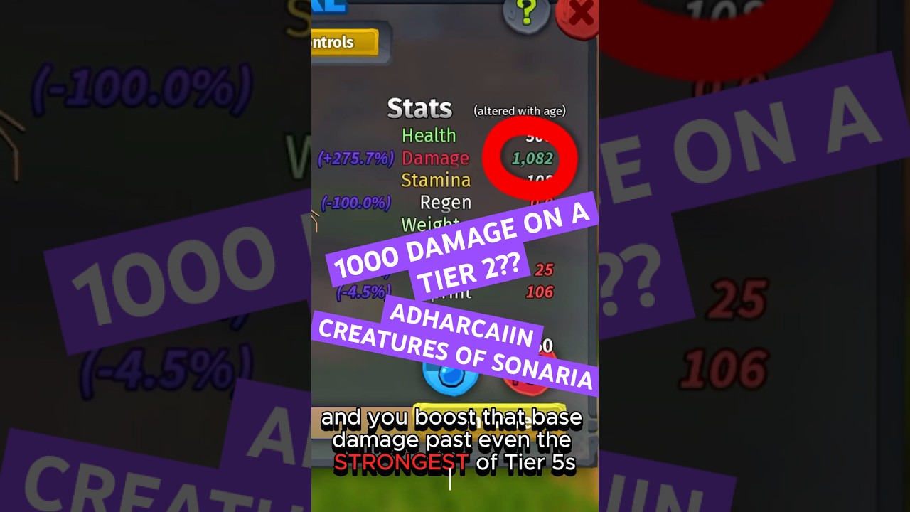 ADHARCAIIN CAN DO HOW MUCH DAMAGE??? Creatures of Sonaria #creaturesofsonaria #cos #roblox #gaming