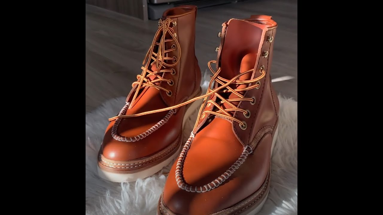Santalum Mile 85 custom boots in Copper tan leather and Norwegian welt
