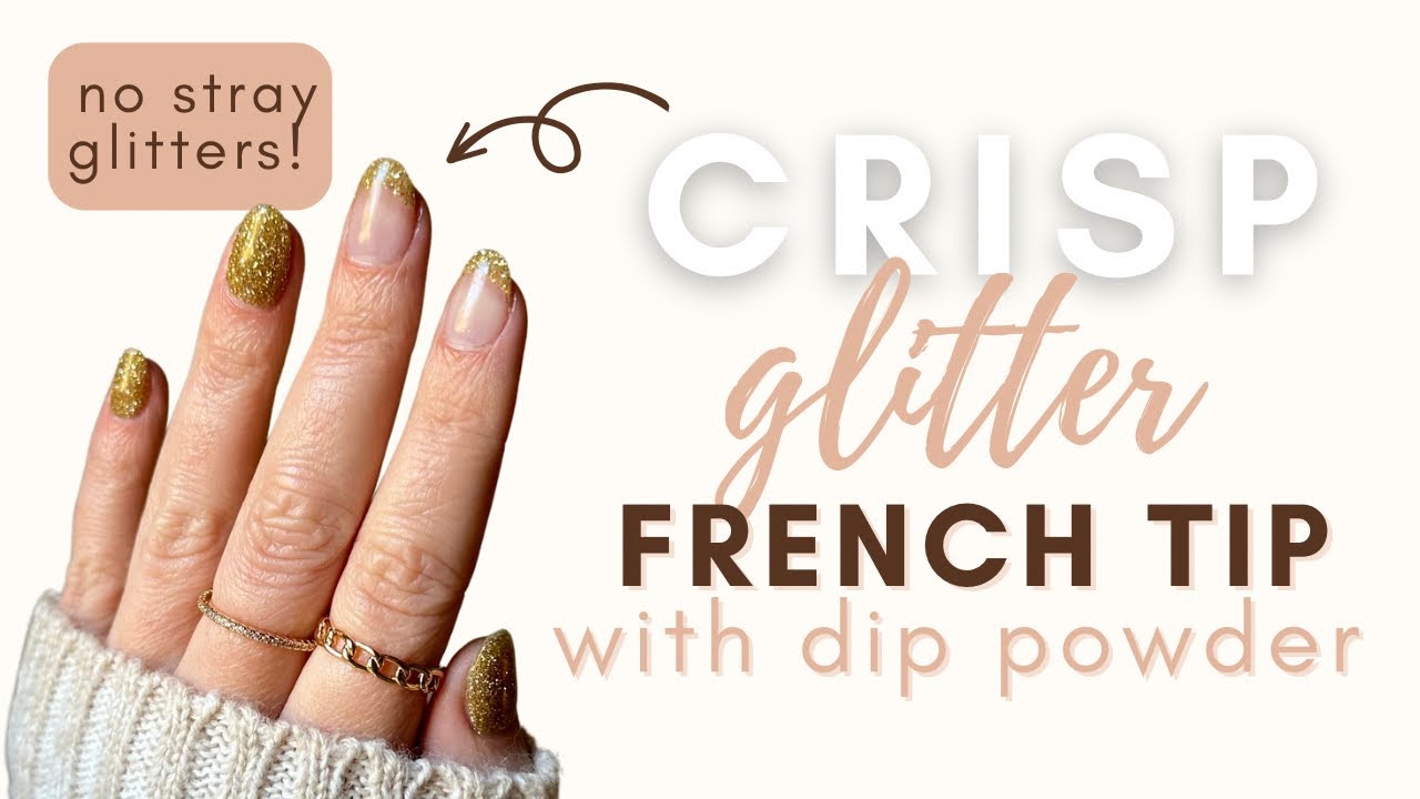 How to get a CLEAN glitter French tip manicure with dip powder (Kiara Sky)