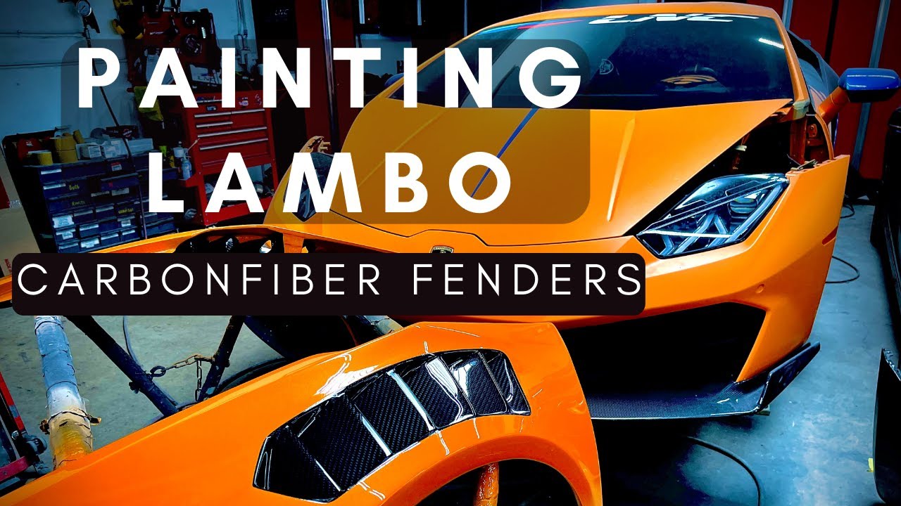 Painting Carbon Fiber Fenders for Lamborghini Huracan TRTS Lambo