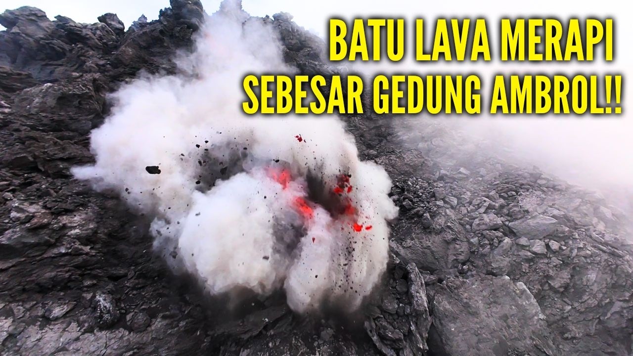 SUPER BRUTAL! Lava Merapi Sebesar Gedung Ambrol Tepat di Depan Mata!