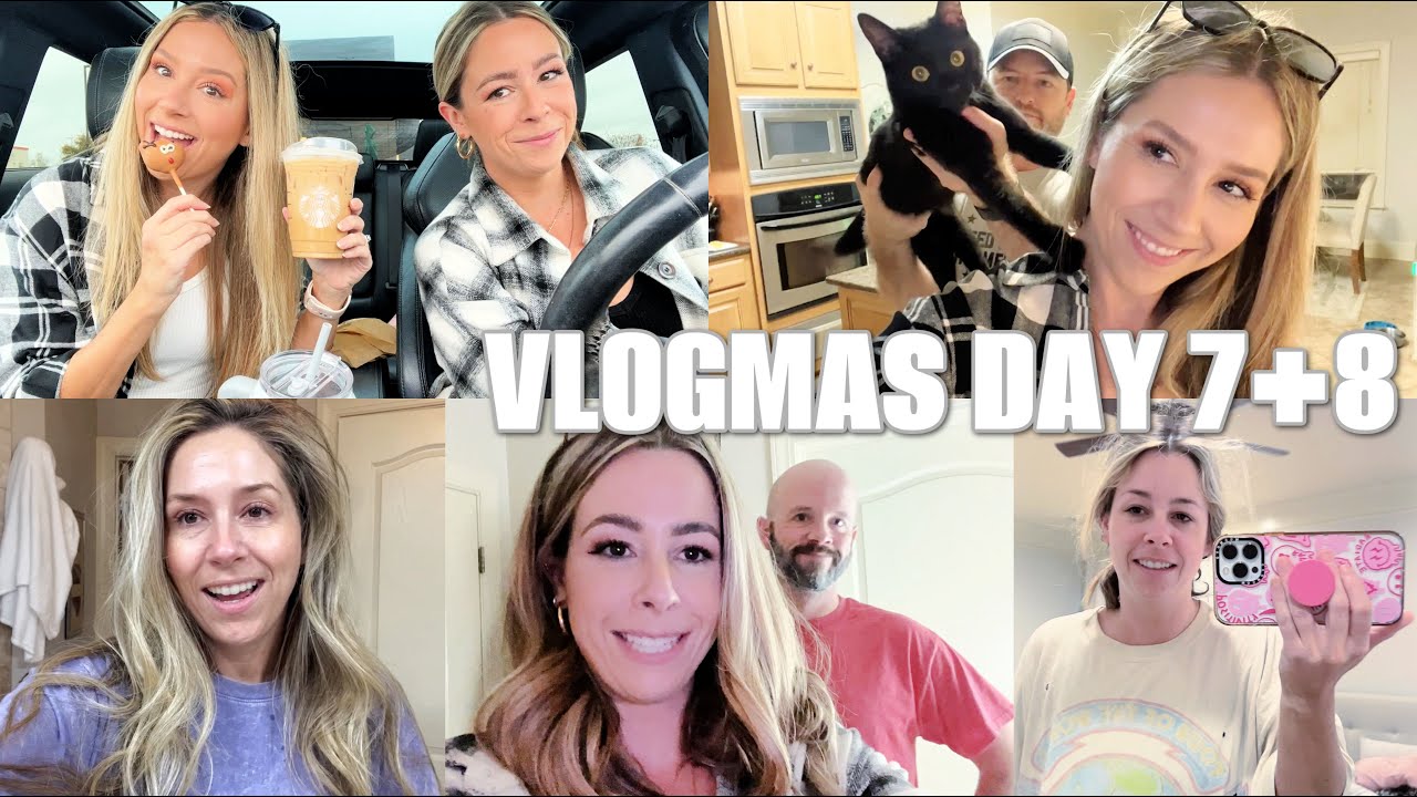 A Day at our REAL job, OOTD, Lots of Starbucks, + Decorating | Vlogmas Day 7+8