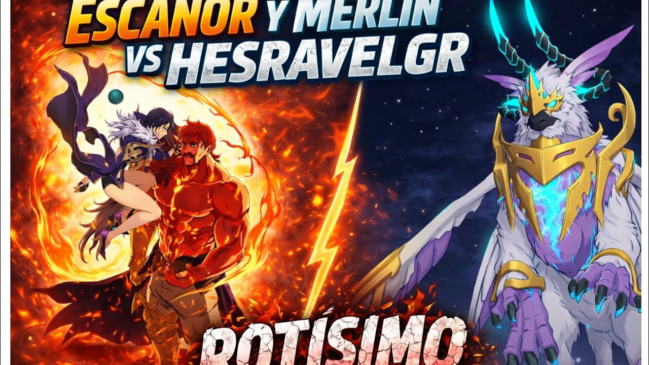 ESCANOR Y MERLIN VS HESRAVELGR TRASCENDENTE.MEJOR EQUIPO DE FARMEO.