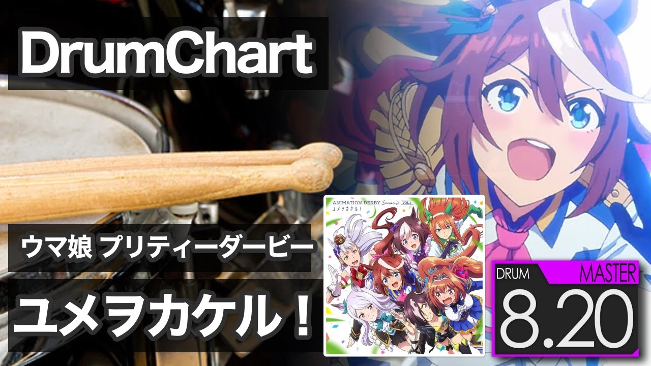 【DTXドラム譜面】ユメヲカケル！ - ウマ娘 プリティーダービー