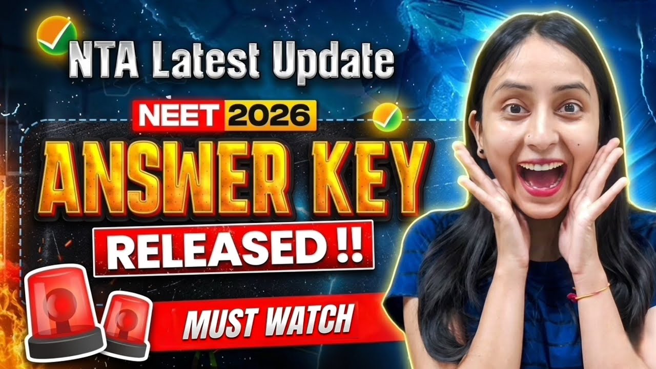 🚨NTA Update: NEET 2026 ANSWER KEY Out !!🔥 #neet #neet2026 #update #yt #news