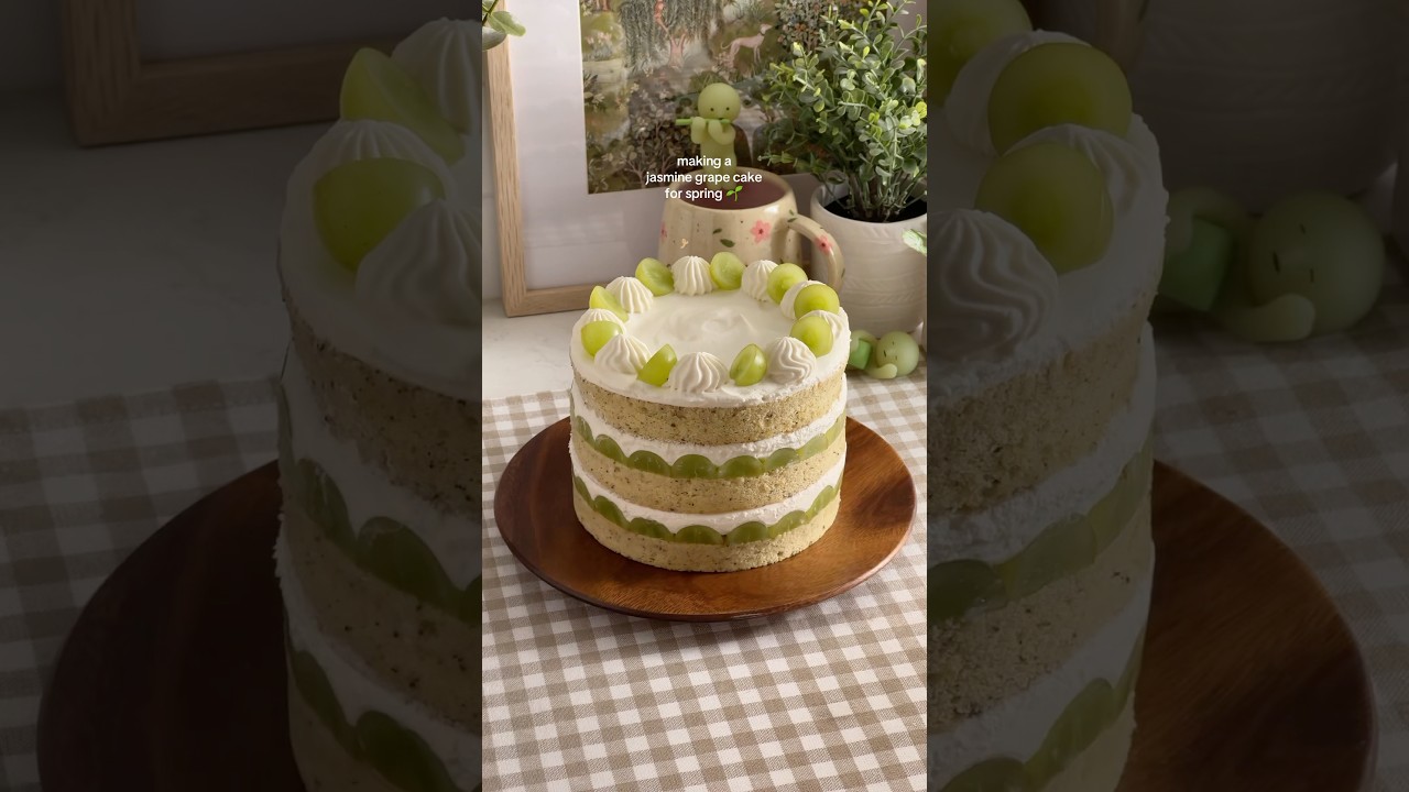 romanticizing spring with a jasmine grape cake 🌱 #baking