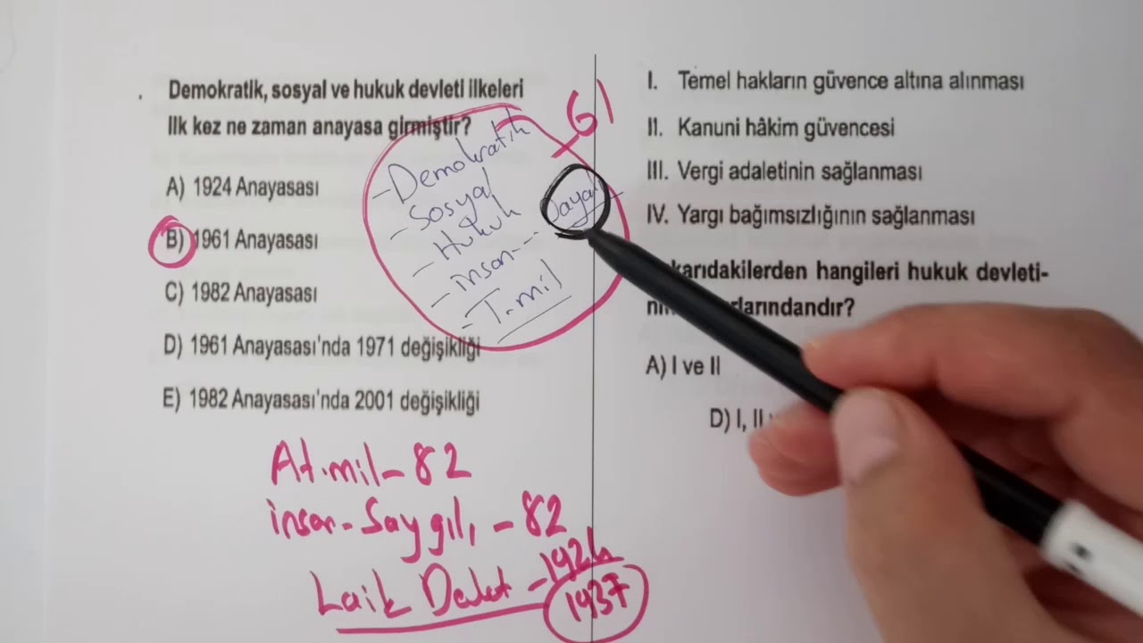 #DEVLET VE H&Uuml;K&Uuml;MET &Ccedil;EŞİTLERİ SORU &Ccedil;&Ouml;Z&Uuml;M&Uuml; 1. VİDEO| #KPSSANAYASA2020