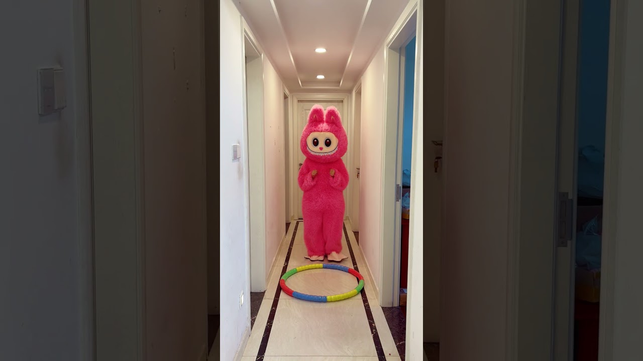 cute Zimomo & Mokoko jumping into the hula hoop