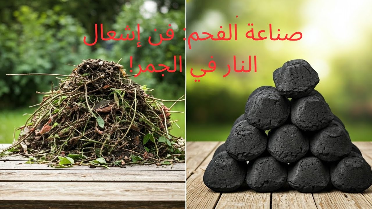 طريقة سهلة لصناعة الفحم المضغوط فى المنزل من مخلفات النباتات.DIY Charcoal Briquettes from Yard Waste