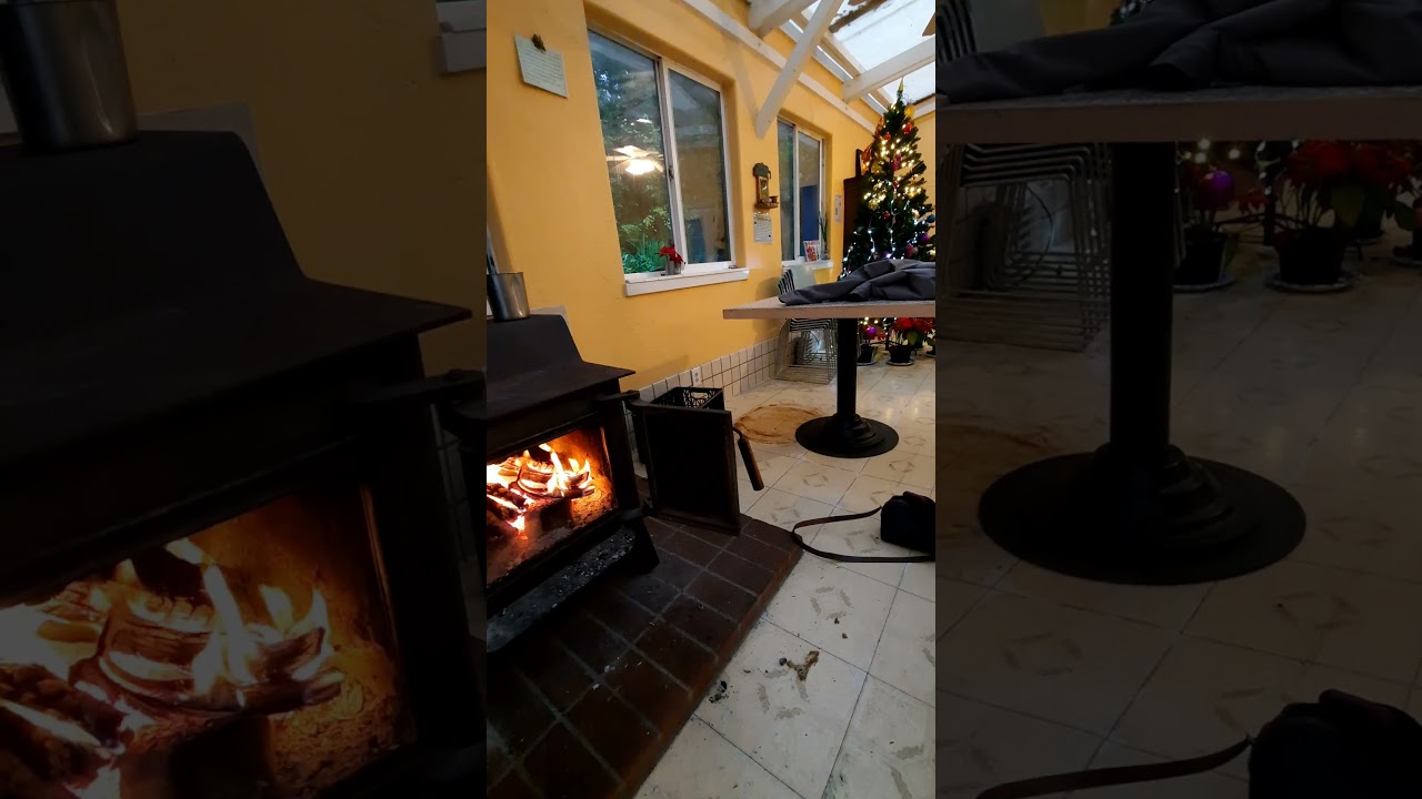 Having a fire in a nice rainstorm - Ashram life