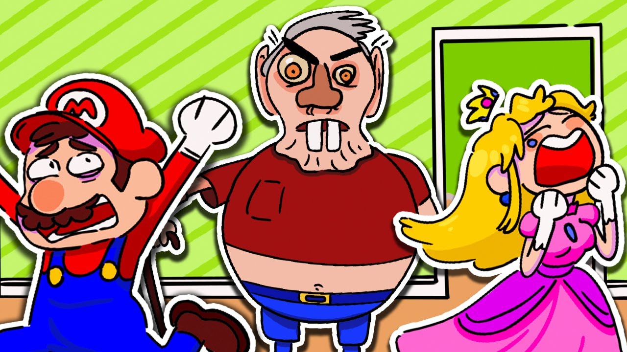 ESCAPE FROM GRUMPY GRANDPA! Mario Plays Escape Evil Grandpa Roblox Ft. Princess Peach