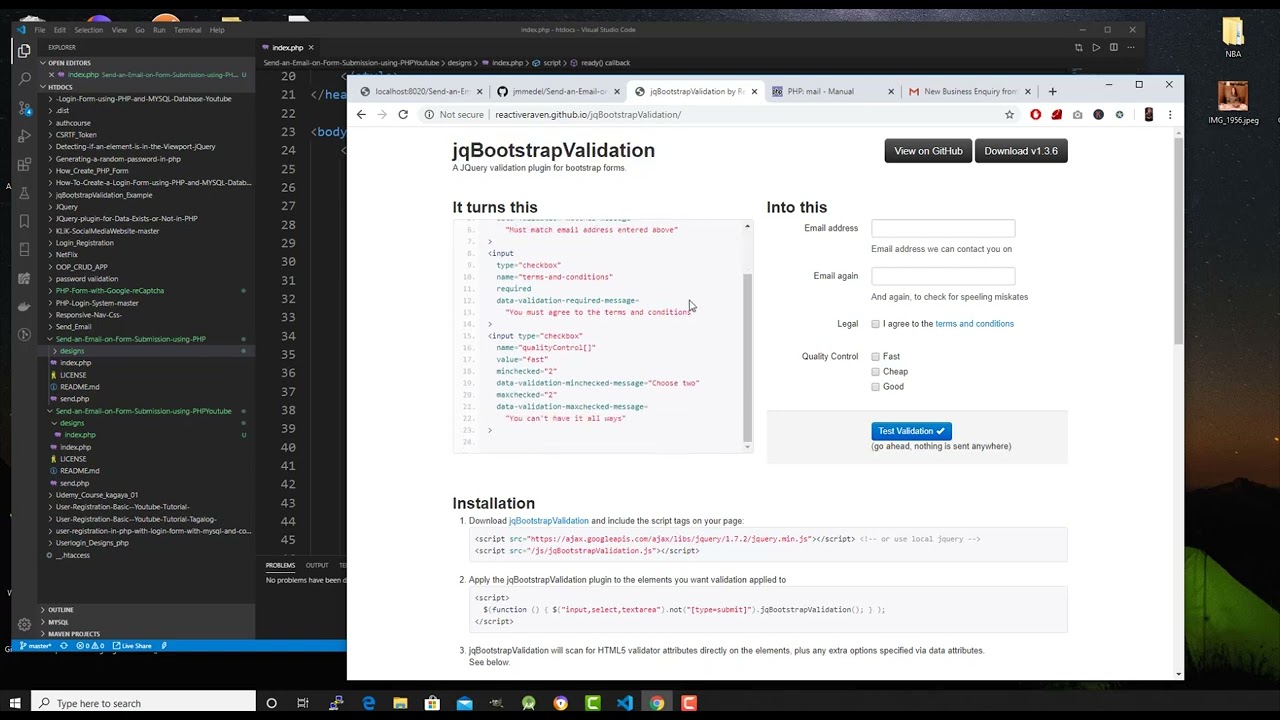 How to Make Contact Us Form in Php Send Email