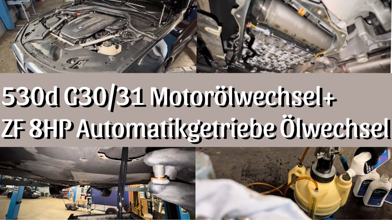 BMW G30/G31 530d B57 Motoröl und ZF 8HP Automatikgetriebeöl mit Filter Wechseln Oilchange şanzıman