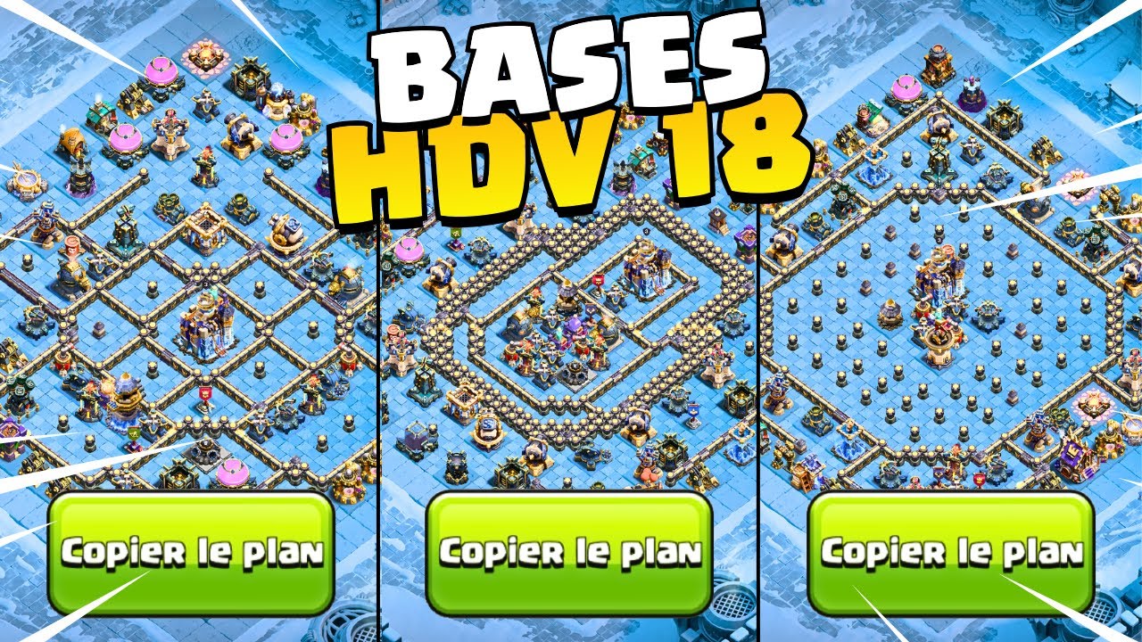 TOP 10 des MEILLEURES BASES HDV18 (IMBATTABLES)
