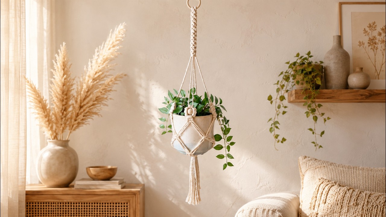 Creating a Macrame Plant Hanger with Beads: Beginner's Guide