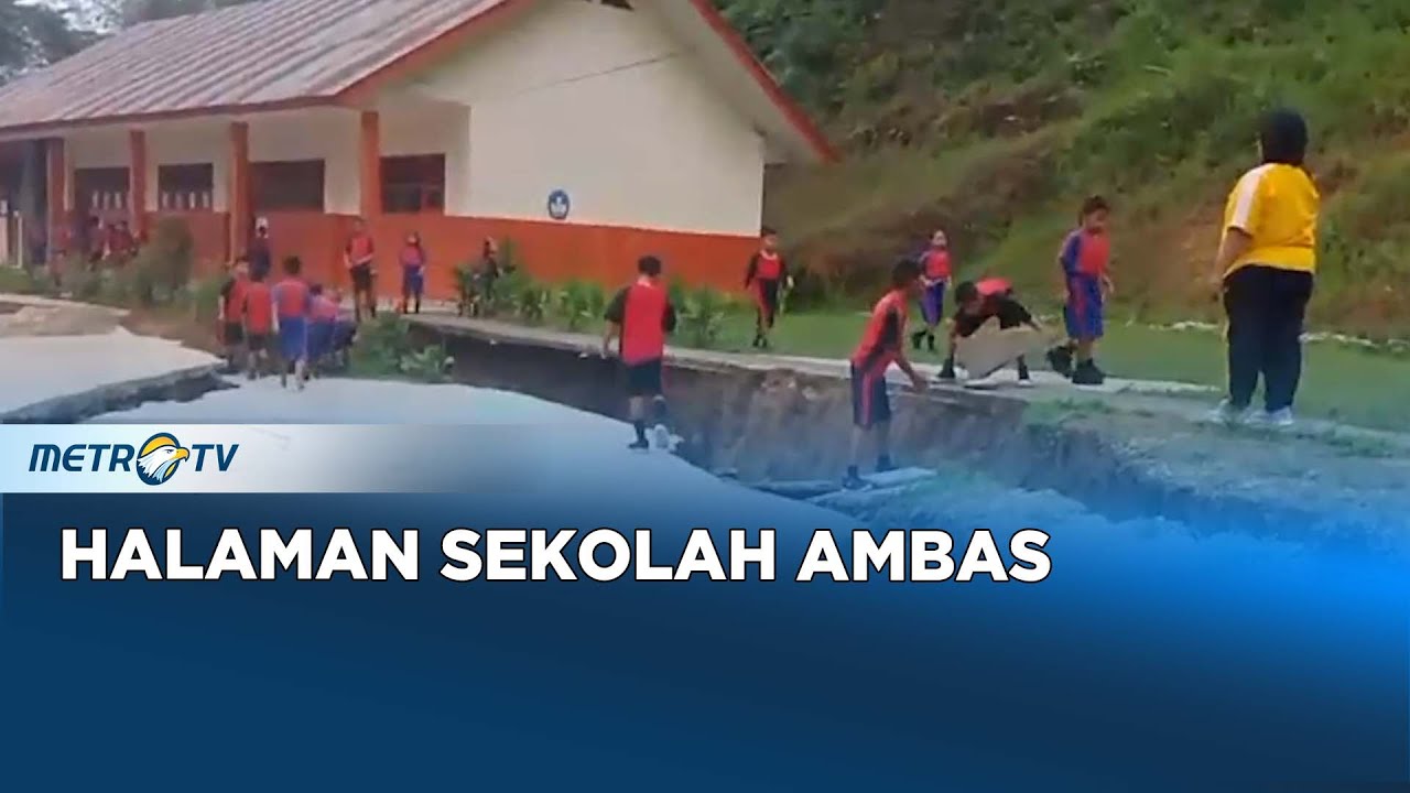 Halaman Sekolah di Toraja Utara Amblas, Siswa Diliburkan