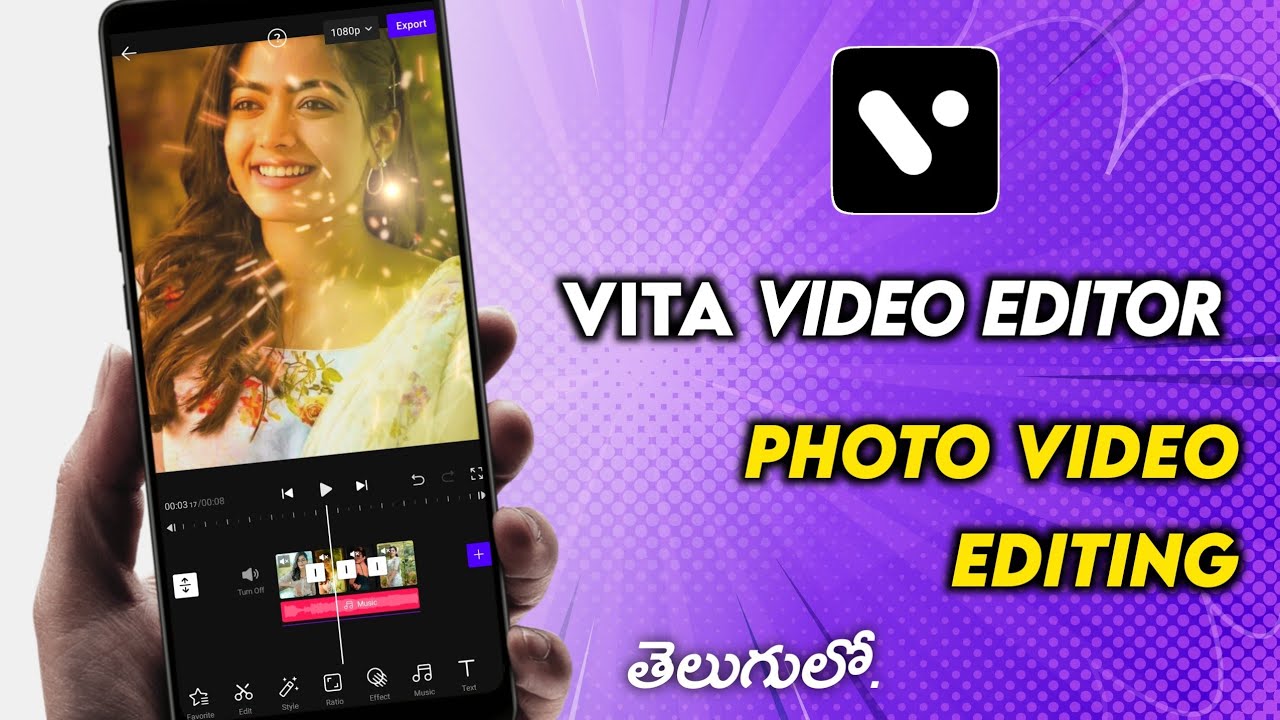 Vita video editor telugu | Vita Photo video editing telugu | Vita app editing