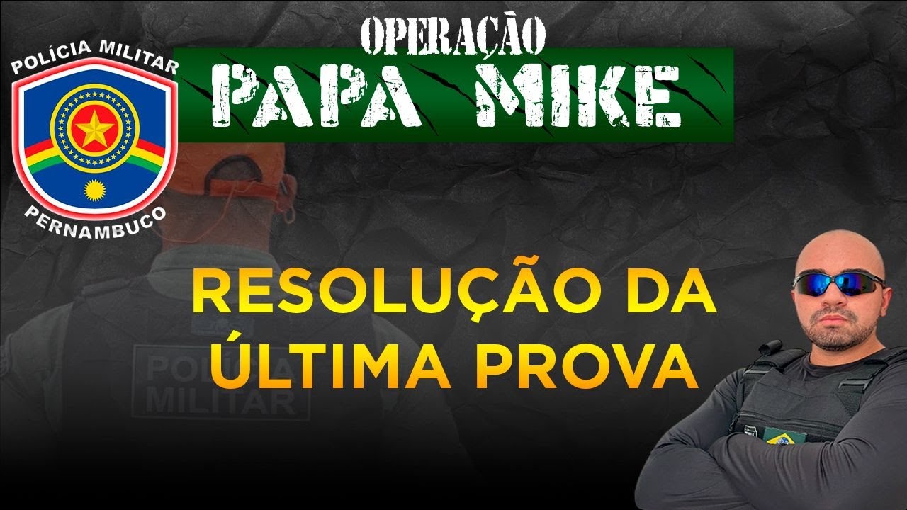 RESOLUÇÃO DA PROVA PMPE - RLM - INSTITUTO AOCP 