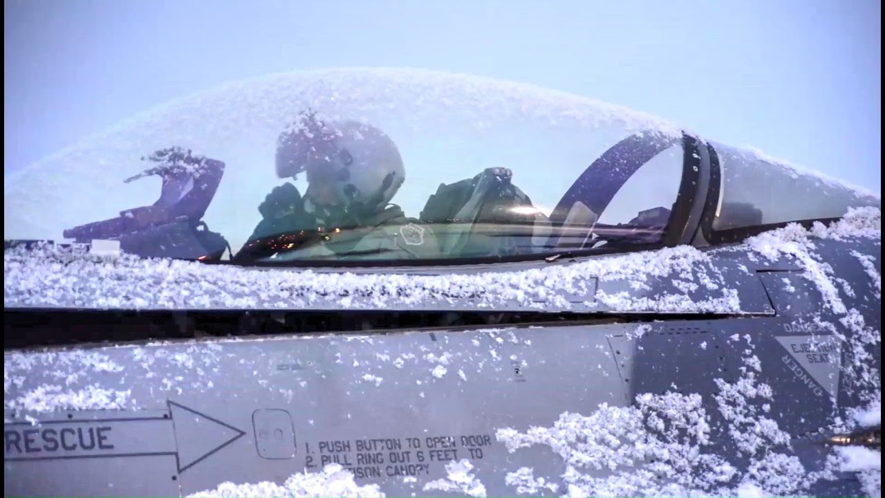 Air Force Training Exercise In Snowy Alaska Weather