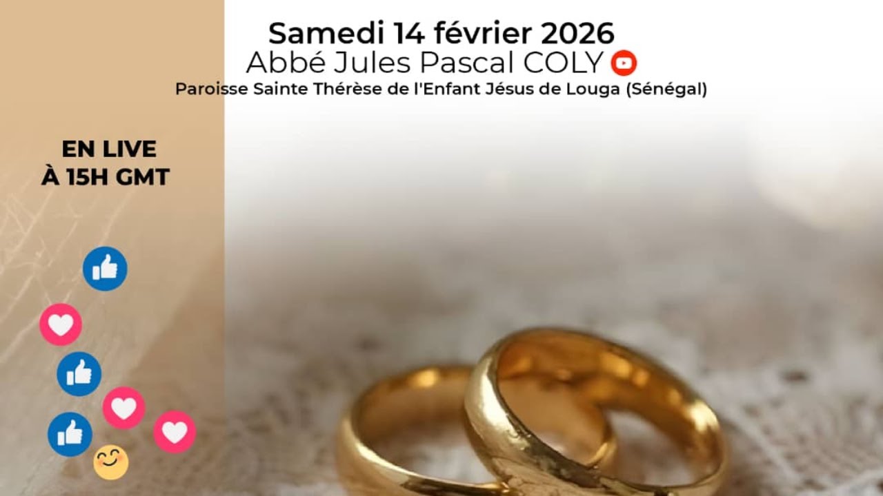 Samedi 14 février 2026 - Messe pour la grâce du mariage et de foyers épanouis