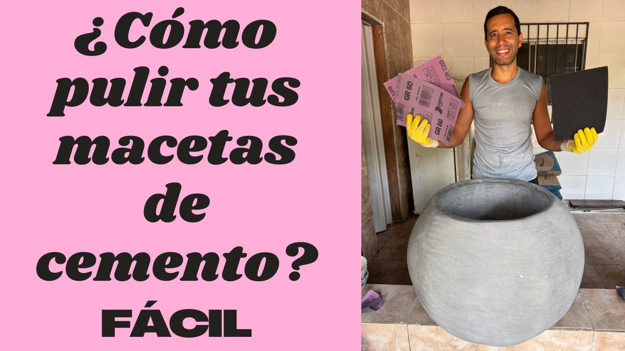 Tipos de lijas para pulir Macetas de Cemento.