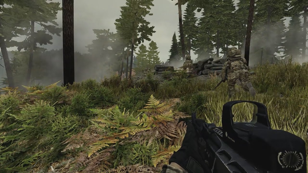 Arma 3 - Intense fight at forest camp