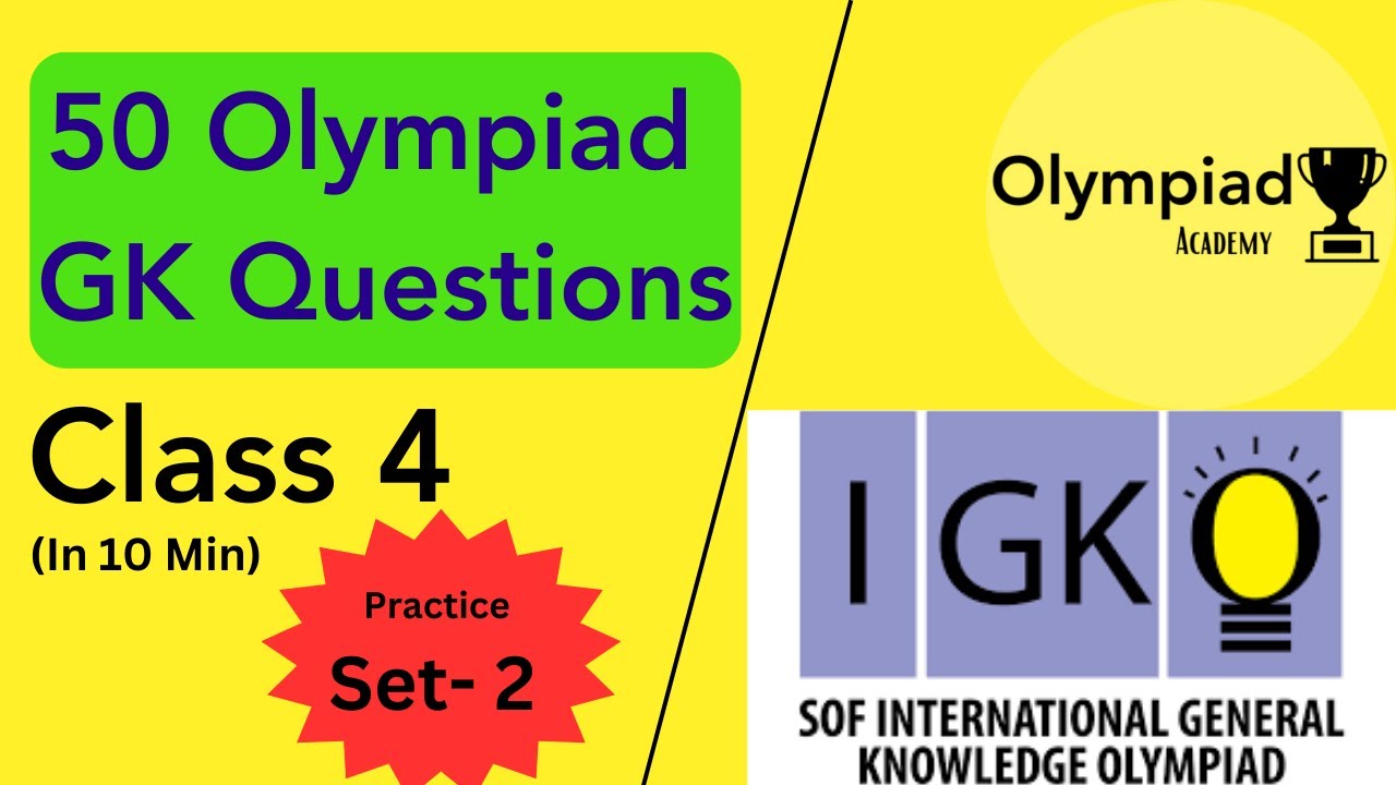 50 Super fast GK questions for class 4 Practice set 2 #olympiad #class4 #igko  #generalknowledge